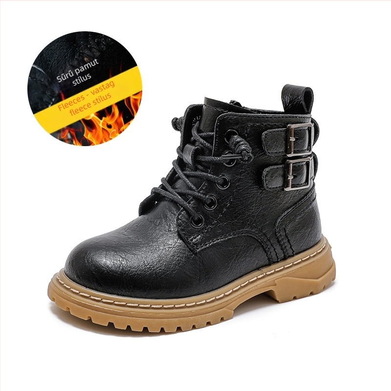 Fiúknak való Martin csizma, bőr felsőrész, műszőrmés bélés, vízálló, csúszásmentes talp, oldalsó cipzár