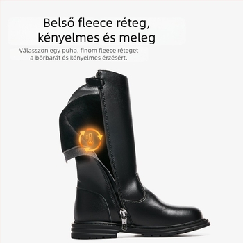 Martin csizmák lányoknak 7–12 éveseknek - Felső rész mikro szálas bőr, Velcro zárás, fleece belső bélés, természetes gumi talp