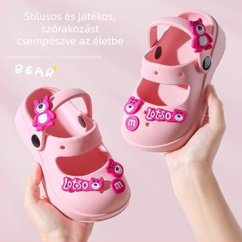 Lányoknak készült kivágott mintázatú szandál, nyári strandcipő EVA anyagból, csúszásmentes talppal