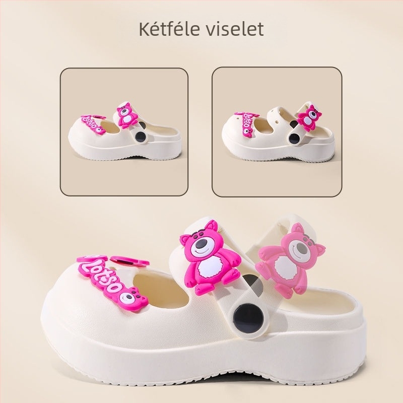 Lányoknak készült kivágott mintázatú szandál, nyári strandcipő EVA anyagból, csúszásmentes talppal