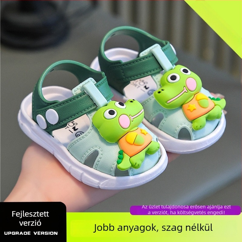Gyerek Birkenstock szandálok (Uniszex, pamut felsőrész, állatos karikatúra minták, csattal záródó, PVC talp)