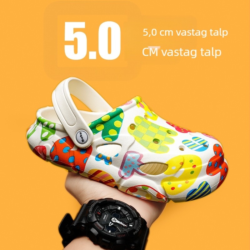 Gyerekeknek Crocs-stílusú perforált papucs, uniszex, nyár 2023, puha talp, csúszásmentes