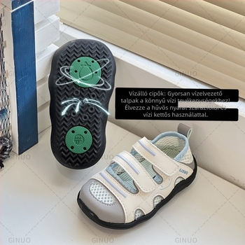 Gyerekeknek nyári szandál, gyorsan száradó, kültéri használatra, puha talp, Velcro-zár, 12–36 hónap