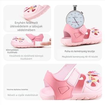 Neville uniszex gyerek szandál EVA felsőrésszel és talppal, rajzfilm mintázat, slip-on szabadtéri pláza cipő 1–6 éveseknek (2025 nyár)