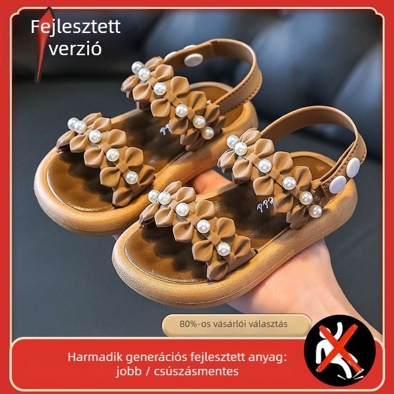 Lányoknak való PVC szandálok, csúszásmentes puha talppal, 4–6 éveseknek, Birkenstock-stílus, nyár 2025
