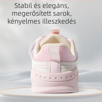 Uniszex babacipő járáshoz, légáteresztő hálós felsőrész, mikroszálas bőr, csúszásgátló és kopásálló, Velcro-zár, 12-36 hónap