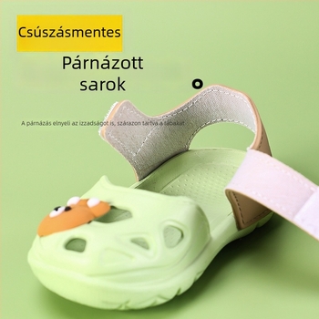 Gyerek szandál lányoknak Cartoon mintával, virágos, légáteresztő, csúszásmentes, Velcro-zárású