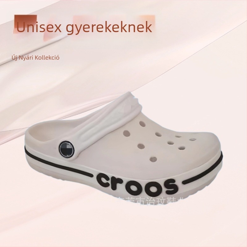 EVA anyagú gyerek strandpapucs, csúszásmentes, zárt orrú, uniszex