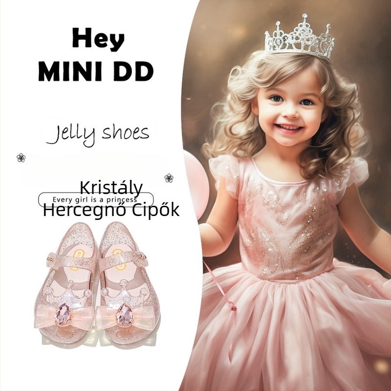 Gyerek strand szandál – puha talpú, Velcro-zárású, csúszásmentes talp, Koreai stílus, PVC felsőrész és talp, Hey MINI DD