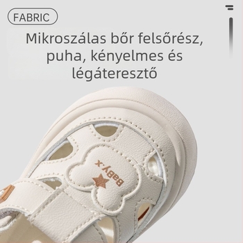Nyári gyerekeknek szandál, puha talppal, légáteresztő, uniszex, 12–36 hónap, ujjvédő