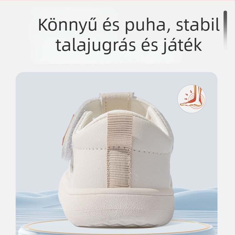 Nyári gyerekeknek szandál, puha talppal, légáteresztő, uniszex, 12–36 hónap, ujjvédő