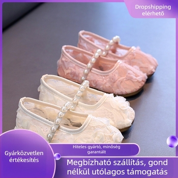 Gyerek lányoknak szánt mindennapi zárt orrú szandál Velcro-zárral, PU felsőrész, gumitalp, alacsony profil, nyár 2025