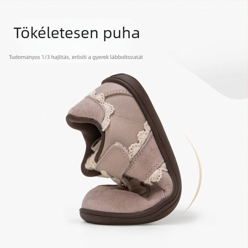 Lányoknak készült edzőcipő PU felsőrésszel, csúszásmentes, kopásálló talppal, Velcro-zárás, 2025 tavasz, 1–12 éves korig