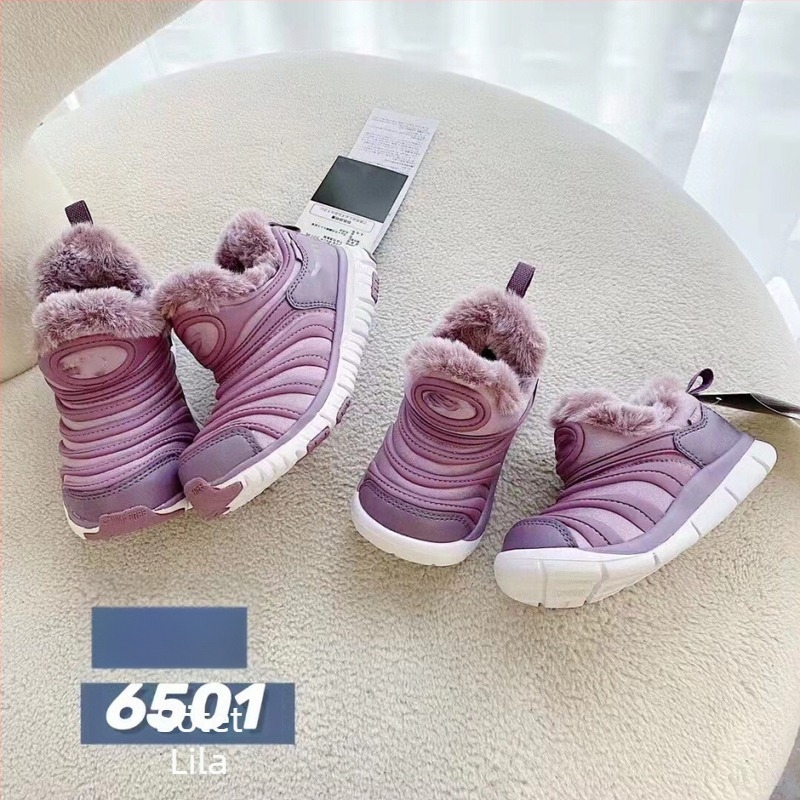 Fleece-vel bélelt Caterpillar gyerekcipő, téli meleg sportcipő fiúknak és lányoknak, slip-on