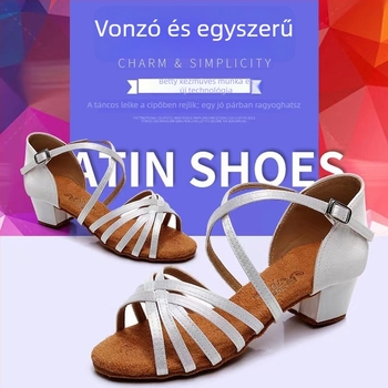 Betty 603 Tánccipő, latin tánchoz, puha tehénszőr talppal, balett és modern táncra