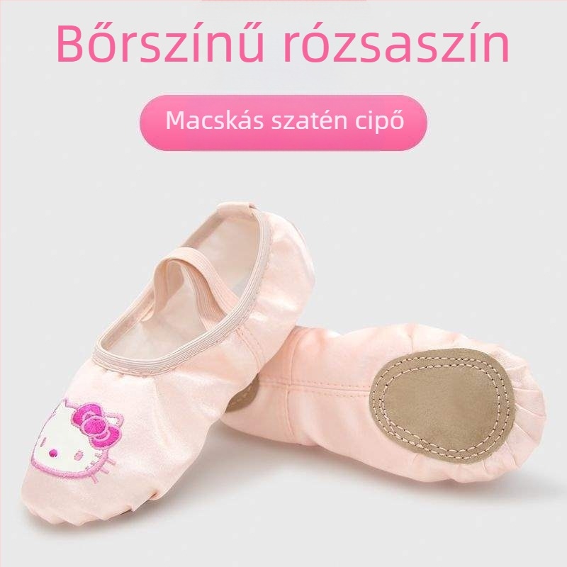 Gyerekeknek szóló tánc cipő lányoknak, selyem felső rész, puha talp, hercegnő stílus, Pekingi opera tánc (Kor: 2 év; Felső rész: selyem; Puha talp; Stílus: hercegnő; Tánc: Pekingi opera)