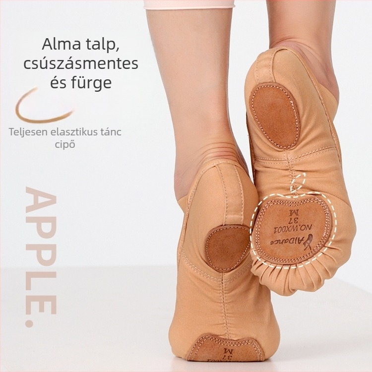 Uniszex balettcipő puha talppal kínai klasszikus tánchoz – balett gyakorlat gyerekeknek és felnőtteknek (Talp: MD; Használat: Balettgyakorlat)