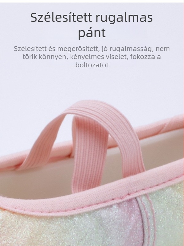 Aizoi gyerekeknek készült balettcipő lányoknak, bőrtalp, közepes vastagság