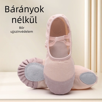Gyerekek tánccipői, uniszex, vászonfelső rész, nubuk talp, légáteresztő, kopásálló