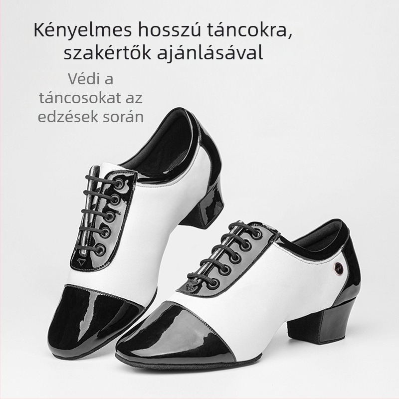 Latin tánc cipők fiúk számára, marhabőr, kompozit talp, gyerekeknek