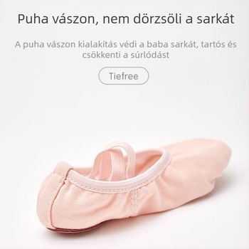 Lányoknak szóló tánccipő puha talppal, fűző nélkül, macska tappancs mintás balettcipő gyerekeknek és felnőtteknek