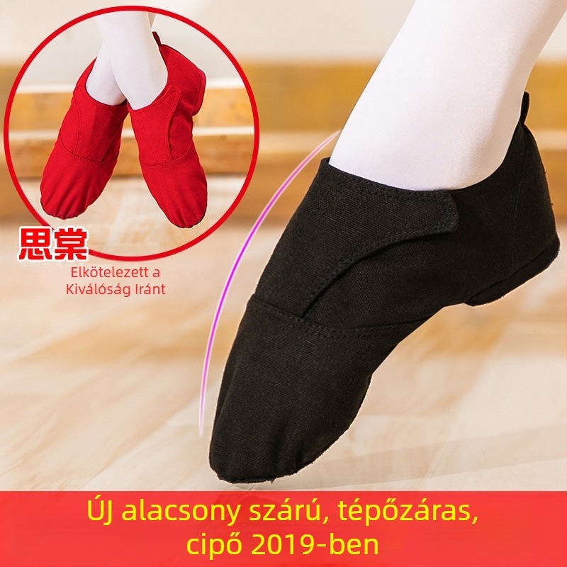 Tánccipő - Uniszex balettcipő (bőr talp; pamut felsőrész; légáteresztő; könnyű)