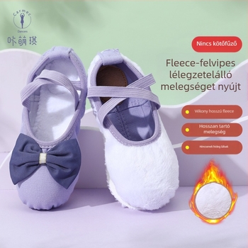 Kamengqi Gyerekek Modern Tánccipő – Vászon felsőrész, Szabad stílus, Lányoknak, 2–14 évesek, Gyakorló táncokra