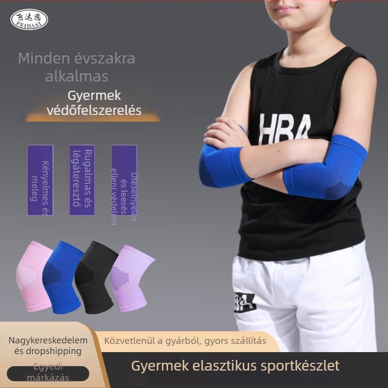 Gyermekeknek készített térd- és csuklóvédő készlet, meleg, alkalmas mászáshoz, tánchoz, kosárlabdázáshoz és görkorcsolázáshoz