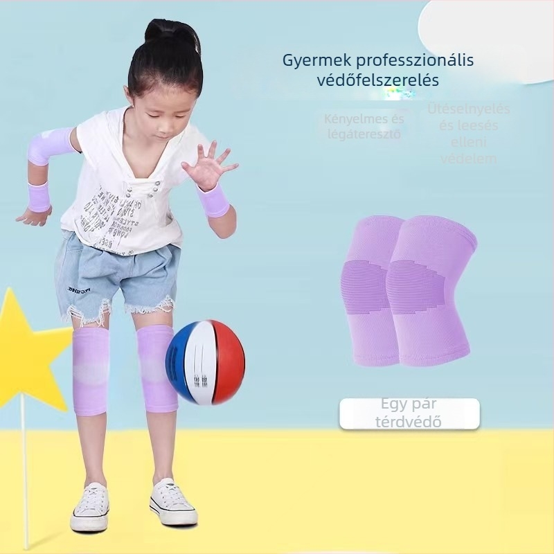 Gyermekeknek készített térd- és csuklóvédő készlet, meleg, alkalmas mászáshoz, tánchoz, kosárlabdázáshoz és görkorcsolázáshoz