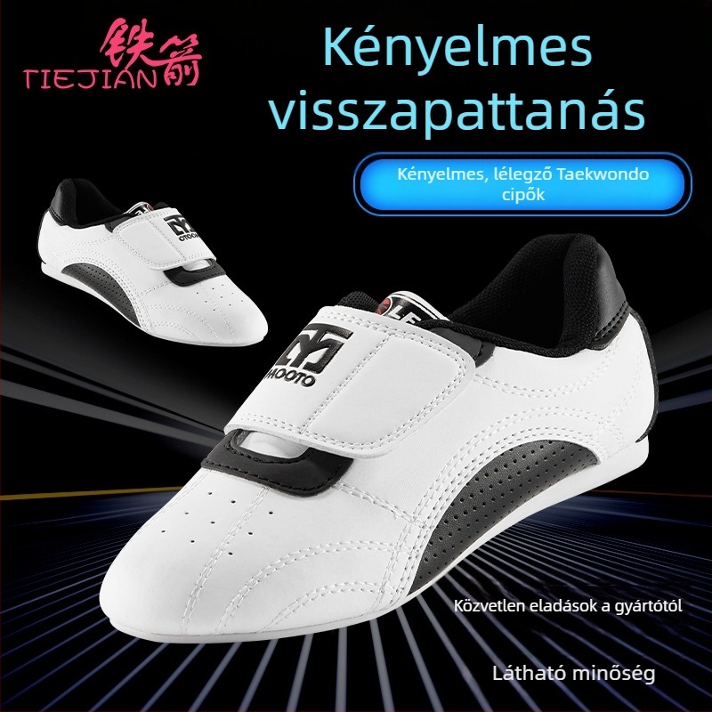 Taekwondo edzőcipő gyerekeknek és felnőtteknek – beltéri edzésre, légző, csúszásmentes, könnyű, természetes gumi talppal