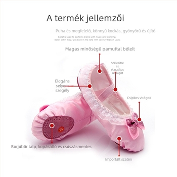 Lányoknak szóló tánc cipő - selyem felső rész, bőr talp, lélegző és könnyű, balett és modern táncokhoz (selyem felső rész; bőr talp; lélegző; könnyű; balett és modern tánc)