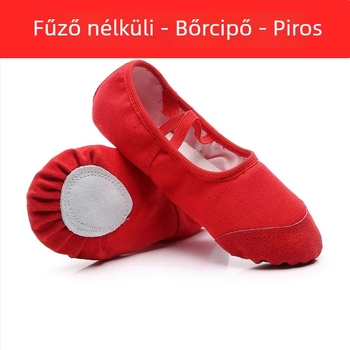 Tánccipők, puha talppal, vászon–pamutszövésű felsőrésszel, uniszex, gyerekeknek, velúr bőrtalp, lélegző és könnyű, balett és fitnesszhez