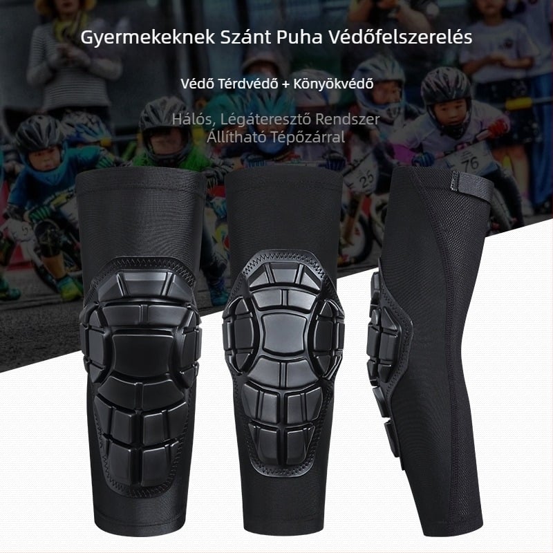 Gyerekeknek szóló roller skating védőfelszerelés készlet – térd- és könyökvédők