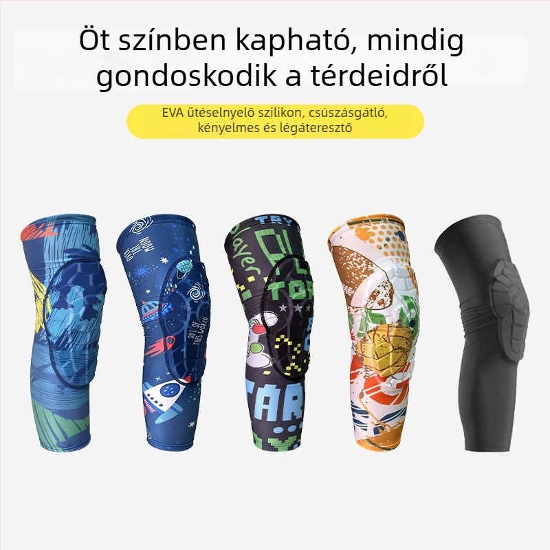 Gyerekeknek való térdvédők kosárlabdához, ifjúsági térdvédők, futball könyökvédők, esés elleni térdvédők kerékpározáshoz és görkorizáshoz