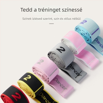 Jóga nyújtó pánt - magas rugalmasságú nylon-latex anyag, felnőtteknek és gyerekeknek, fitneszhez és táncmozgásokhoz