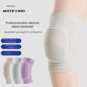 Vastagított térdvédő szivacssal – uniszex térdvédő tánchoz, jóga, görkorizáshoz és sportokhoz, ütközés elleni védelem
