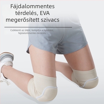 Vastagított térdvédő szivacssal – uniszex térdvédő tánchoz, jóga, görkorizáshoz és sportokhoz, ütközés elleni védelem