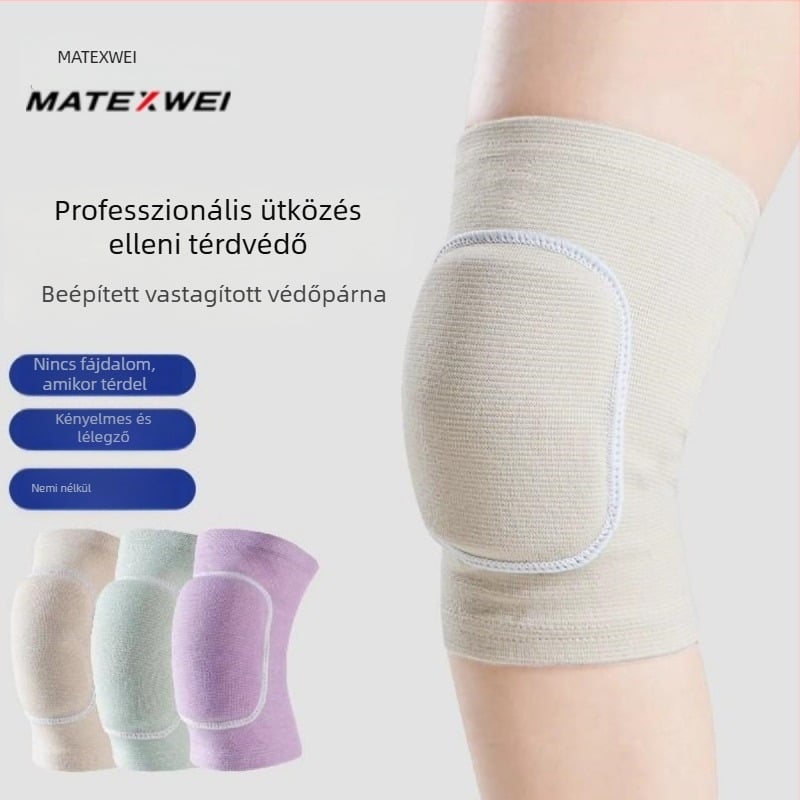 Vastagított térdvédő szivacssal – uniszex térdvédő tánchoz, jóga, görkorizáshoz és sportokhoz, ütközés elleni védelem