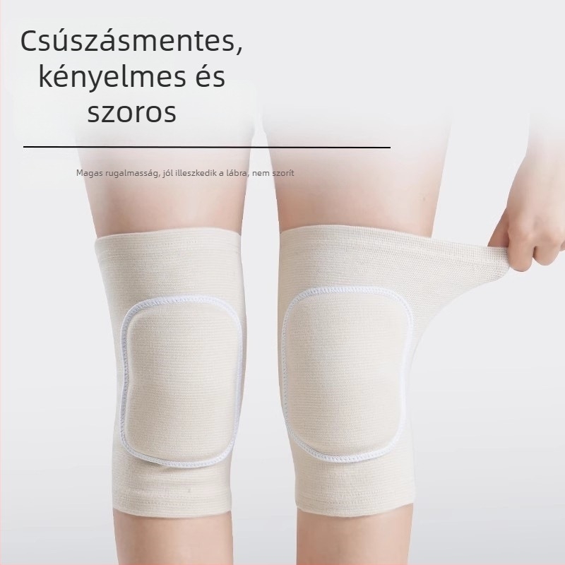 Vastagított térdvédő szivacssal – uniszex térdvédő tánchoz, jóga, görkorizáshoz és sportokhoz, ütközés elleni védelem