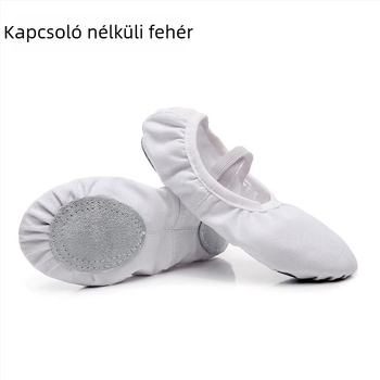 Balett tánccipő - vászon felsőrész, bőr talp, légáteresztő, könnyű, uniszex, gyerekeknek