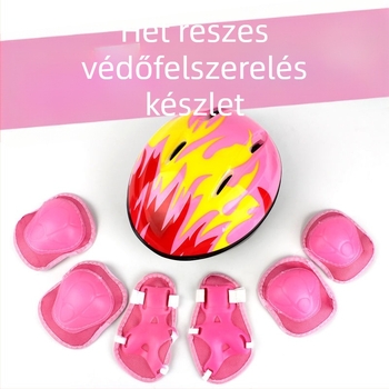 Gyerekek részére védőfelszerelés készlet korcsolázáshoz sisakkal, márka Unique, fő anyag Spandex