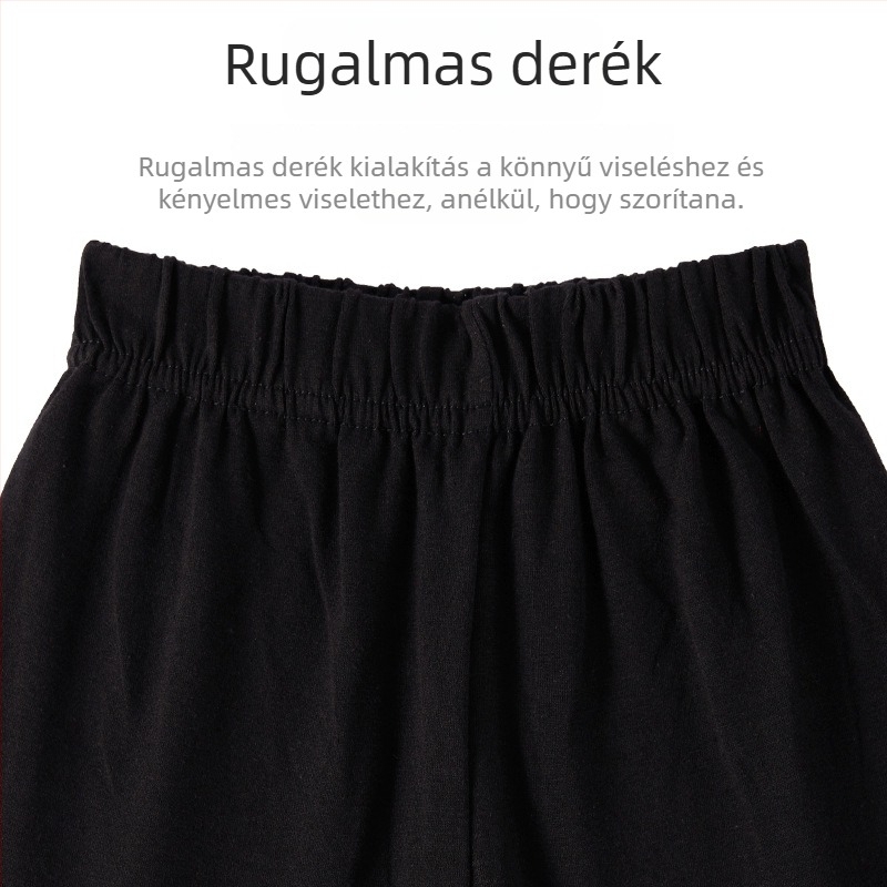 Gyerek Capri modern tánc nadrág Lycra anyagból pamut bélés, egyszínű, uniszex, mozgáshoz és edzéshez