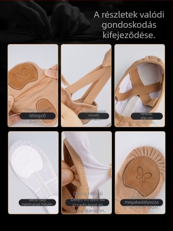 Tánccipők rugalmas anyagból, puha bőrtalppal, lélegzőek, gyerekeknek, uniszex