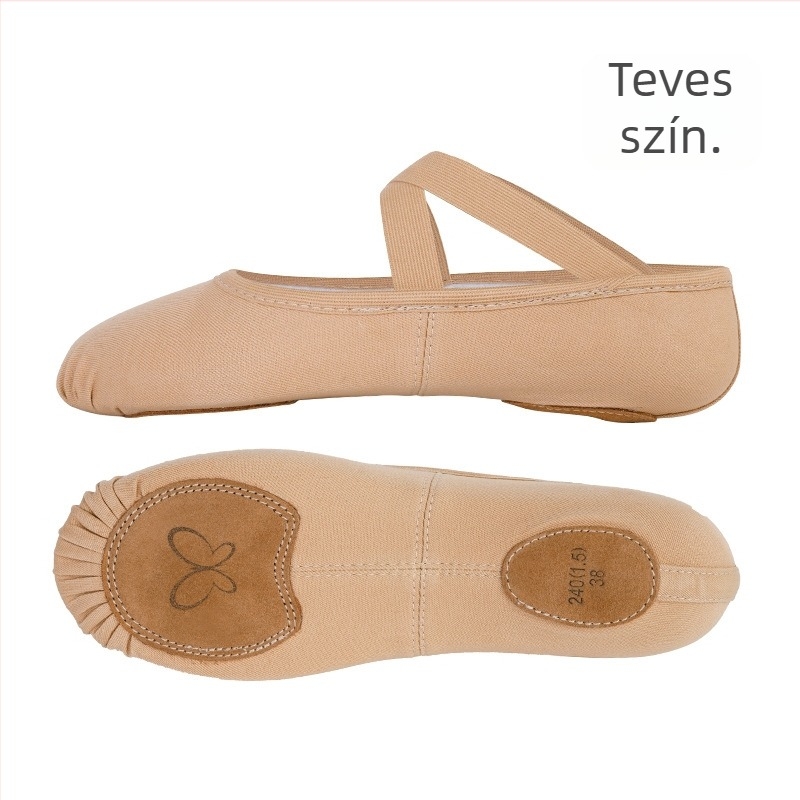 Tánccipők rugalmas anyagból, puha bőrtalppal, lélegzőek, gyerekeknek, uniszex