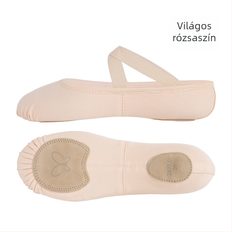 Tánccipők rugalmas anyagból, puha bőrtalppal, lélegzőek, gyerekeknek, uniszex