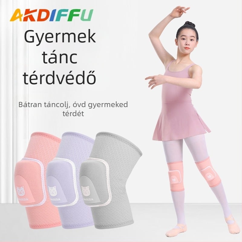 Gyerekeknek szánt térdvédők habos bélésű védelemmel, tánchoz, görkorizáshoz és edzéshez