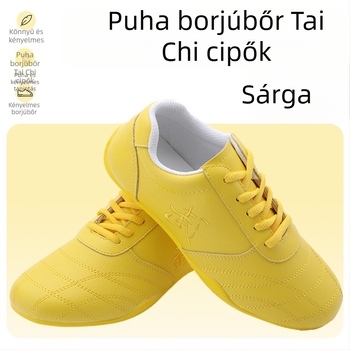 Uniszex beltéri edzőcipők küzdősportokra – valódi bőr felsőrész, lélegző hálós belső, alacsony felső rész, gumitalp, csúszásmentes