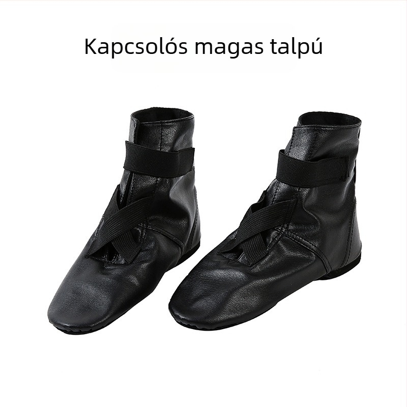 Sitang bőr magasított jazz tánc cipő gyerekeknek, puha talp, légáteresztő, uniszex