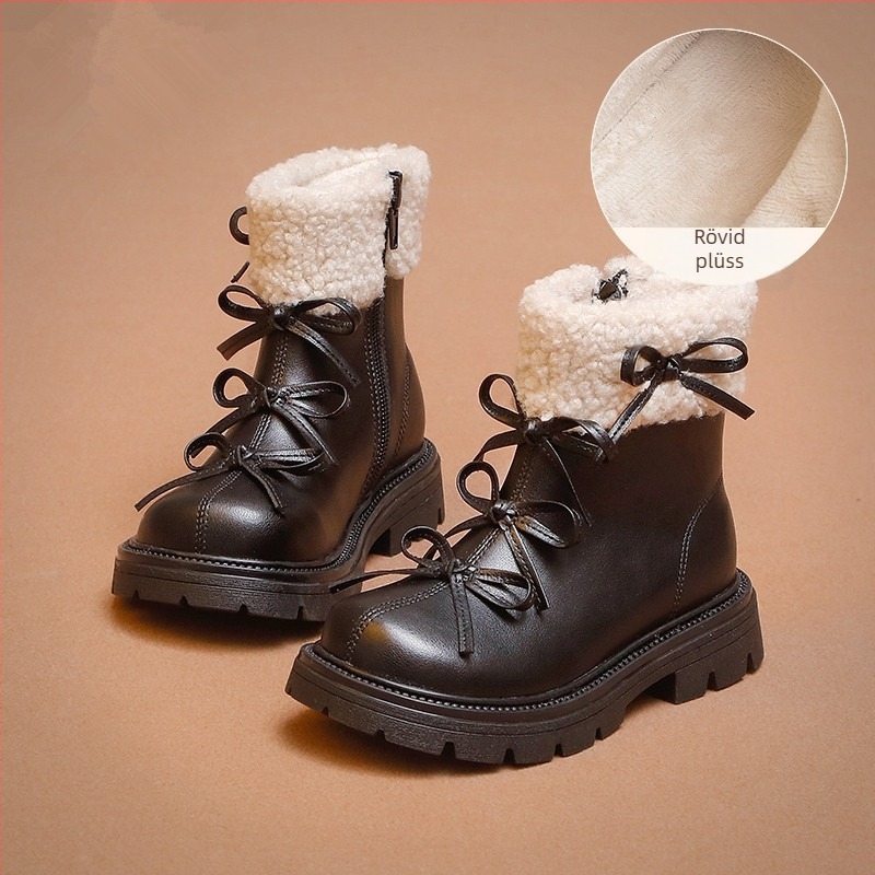 Lányoknak szóló Martin csizma – téli, PU felsőrész, gumírozott talp, oldalsó cipzár, alacsony szár, műszőrös bélés