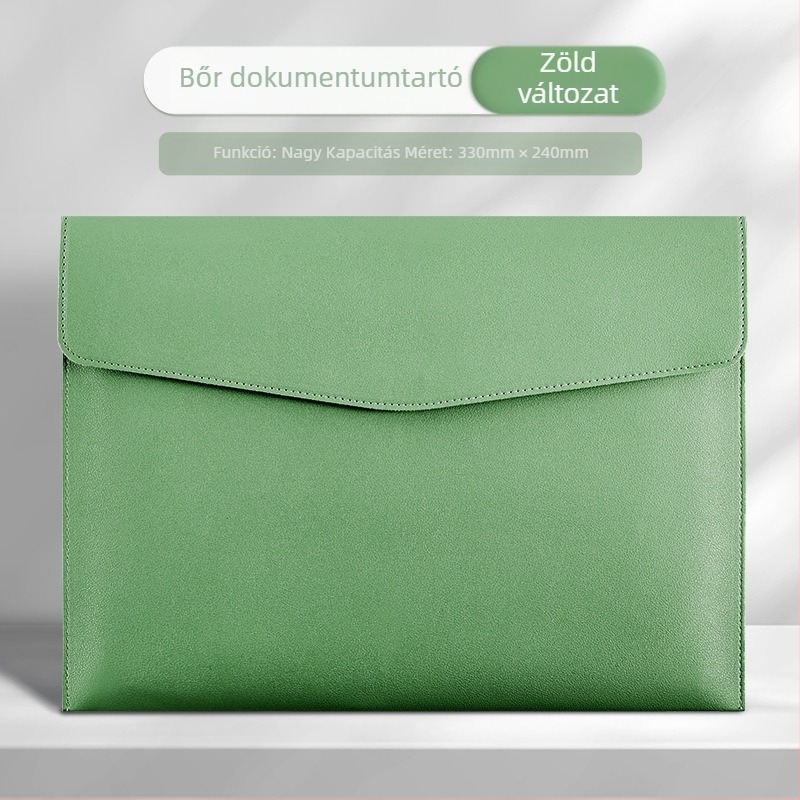 Műbőr dokumentumtáska, márka Pen and ink ark, modell A28, zárás: snap típus, forma: lejtős (Brand: Pen and ink ark; Model: A28; Material: imitation leather; Style: snap type; Shape: slope)